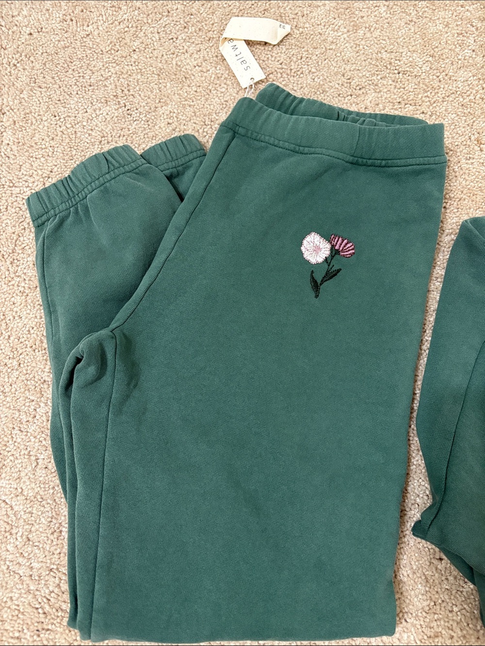 Anthropologie Green Crewneck Sweat Set - Picture 3 of 7